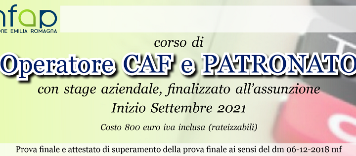 CORSO OPERATORE CAF E PATRONATO - ed. 2021/2022