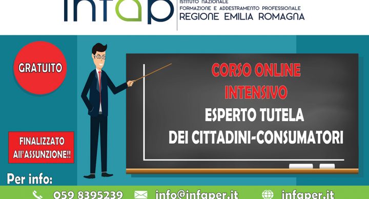 CORSO GRATUITO ONLINE "ESPERTO NELLA TUTELA DEI CITTADINI-CONSUMATORI"